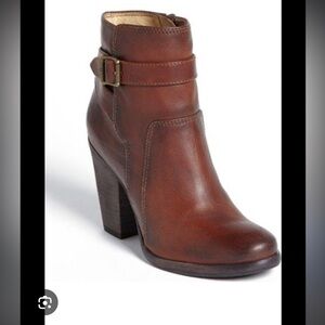 Frye Patty Brown Leather Ankle Boots bootie sz9.5